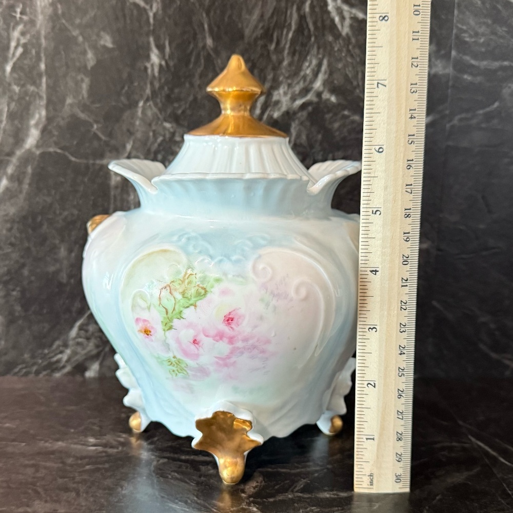 G. Hass 1964 Vintage Floral Jar w/Lid - Picture 4 of 14